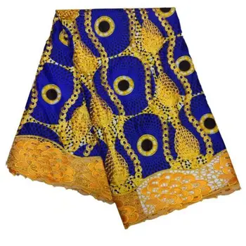 5 Y/pc Beautiful blue wax and yellow printed water soluble pine cones design african cord lace for dress LBL26-1 
5 Y/pc Beautiful blue wax and yellow printed water soluble pine cones design african cord lace for dress LBL26-1