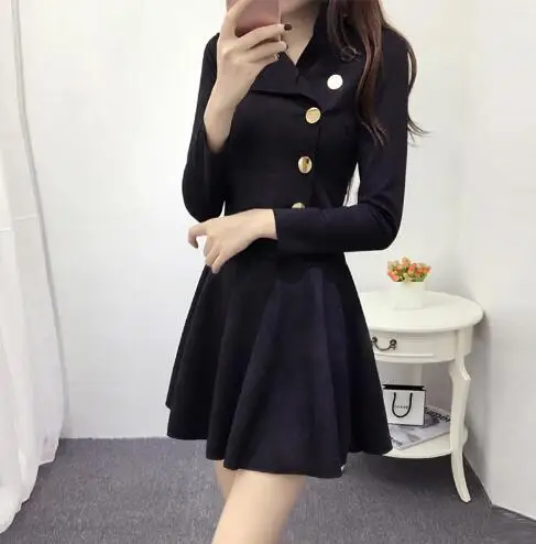 Suede dress fall and winter clothes Korean Slim European fashion long-sleeved A-line dress
Suede dress fall and winter clothes Korean Slim European fashion long-sleeved A-line dress