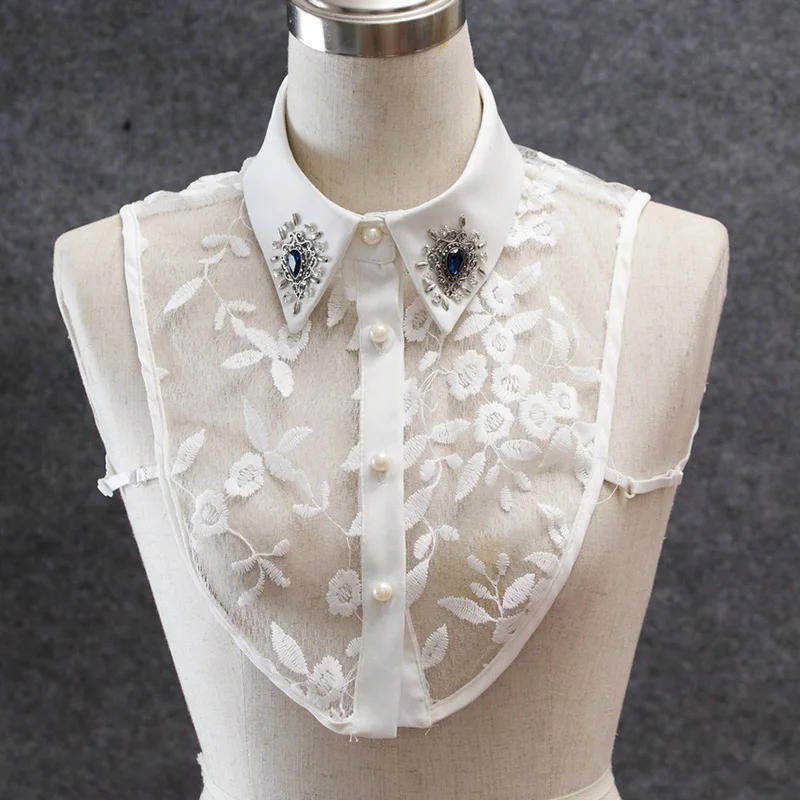 Fashion Shirt Fake Collar For Women Detachable Collar False Collar Lapel Shirt Vintage Embroidered rhinestone Fake Collar Oc14
Fashion Shirt Fake Collar For Women Detachable Collar False Collar Lapel Shirt Vintage Embroidered rhinestone Fake Collar Oc14