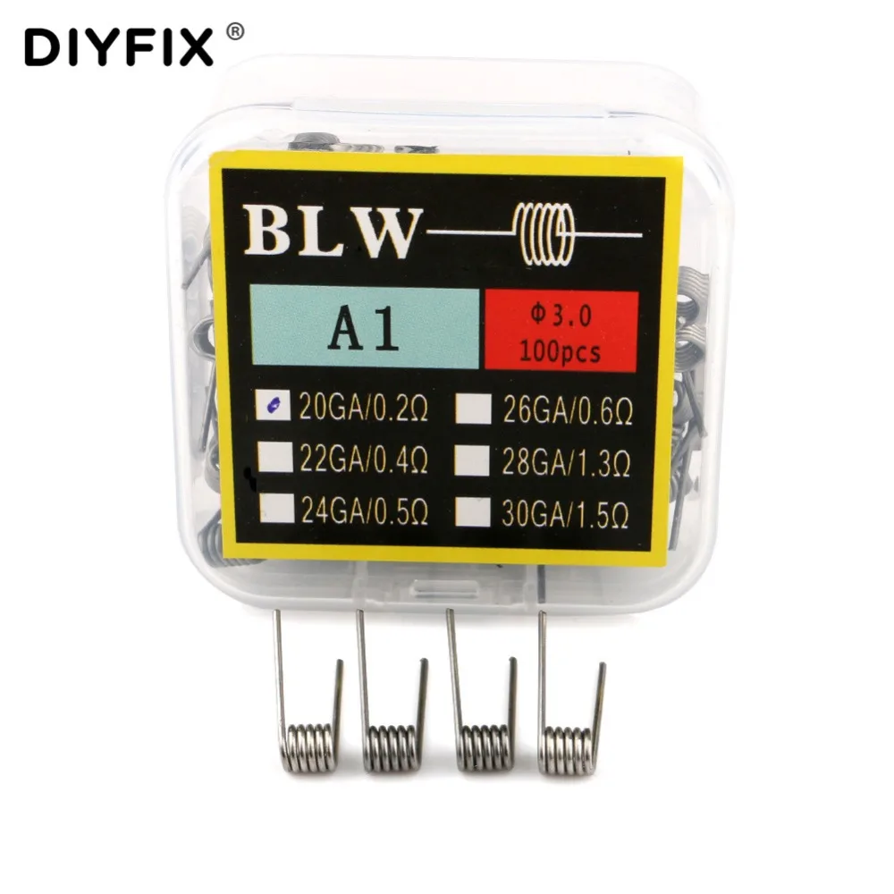 100Pcs/lot A1 Prebuilt Coil Heating Resistance Wire Premade Wrap Wire for Electronic Cigarette RBA RDA Atomizer Accessories
100Pcs/lot A1 Prebuilt Coil Heating Resistance Wire Premade Wrap Wire for Electronic Cigarette RBA RDA Atomizer Accessories