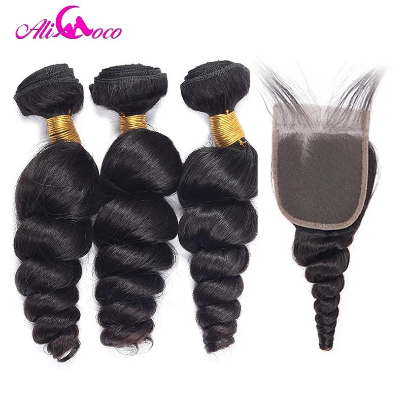 Ali Coco Brazilian Hair Weave Bundles with Closure 100% Human Hair Weave Bundles with Baby Hair Closure Non-Remy Hair Extensions
Ali Coco Brazilian Hair Weave Bundles with Closure 100% Human Hair Weave Bundles with Baby Hair Closure Non-Remy Hair Extensions
