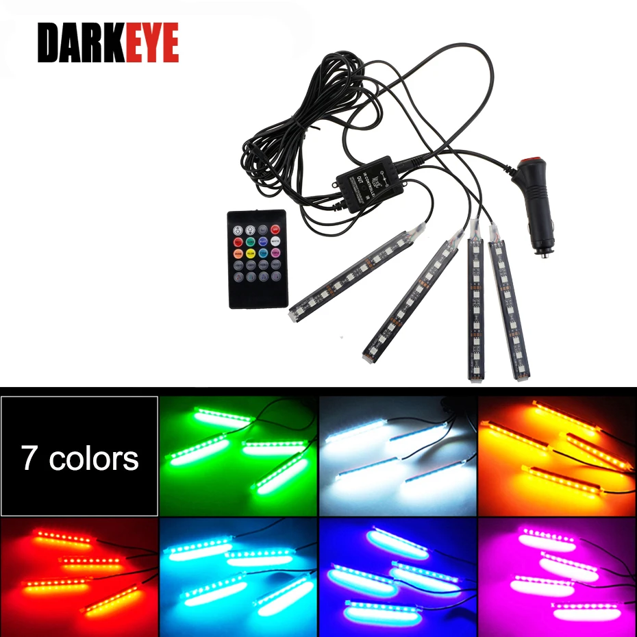 DARKEYE Car LED Strip Light 3M sticker LED Strip Lights 16 Colors Car Styling Decorative Atmosphere Lamps Car Interior Light H
DARKEYE Car LED Strip Light 3M sticker LED Strip Lights 16 Colors Car Styling Decorative Atmosphere Lamps Car Interior Light H