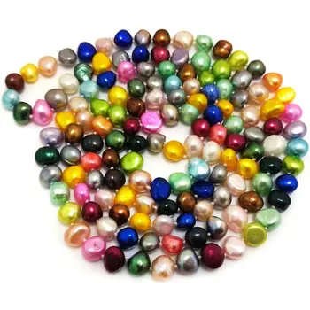 Unique Pearls jewellery Store 55 inches 8-9mm Multicolor Natural Baroque Freshwater Pearl Long Chain Sweater Necklace
Unique Pearls jewellery Store 55 inches 8-9mm Multicolor Natural Baroque Freshwater Pearl Long Chain Sweater Necklace