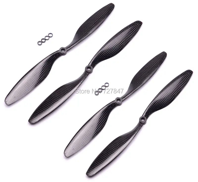 

2Pair/Lot 10X4.5 Real Carbon Fiber propeller prop CW/CCW 1045 1045R RC Multi-Copter Quad