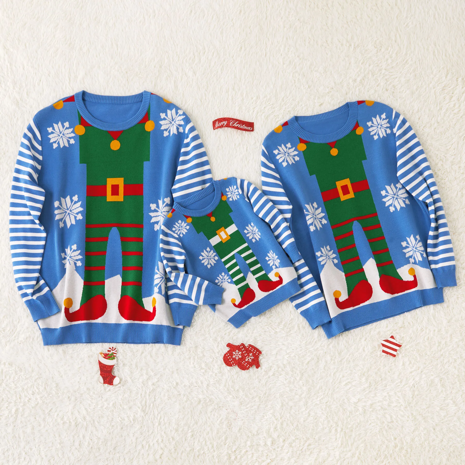 Christmas Elf Family Cotton Sweaters Autumn Round Neck Long Sleeve Casual Parent-Child Wear
Christmas Elf Family Cotton Sweaters Autumn Round Neck Long Sleeve Casual Parent-Child Wear