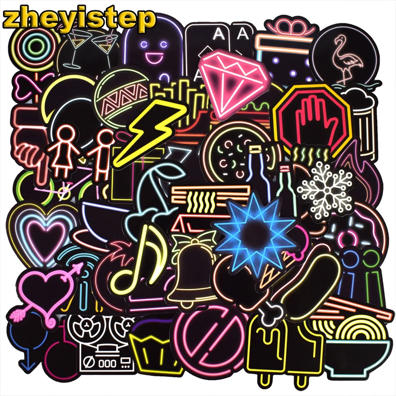 100 Pcs Neon Lights Cute Stickers for Luggage Laptop Guitar Skateboard Bicycle Motorcycle Car Styling Decals Waterproof Stickers
100 Pcs Neon Lights Cute Stickers for Luggage Laptop Guitar Skateboard Bicycle Motorcycle Car Styling Decals Waterproof Stickers