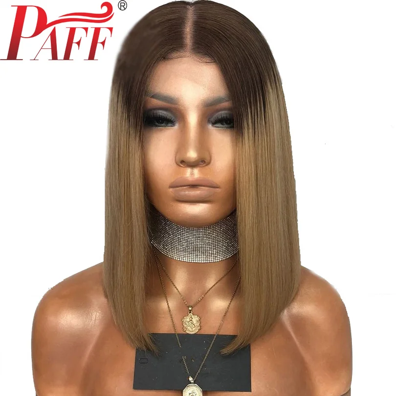 PAFF Bob Short 13*3 Deep Lace Front Human Hair Wigs Remy Brown Ombre Color Straight 1B 27 130% Density Pre Plucked Free Shipping
PAFF Bob Short 13*3 Deep Lace Front Human Hair Wigs Remy Brown Ombre Color Straight 1B 27 130% Density Pre Plucked Free Shipping