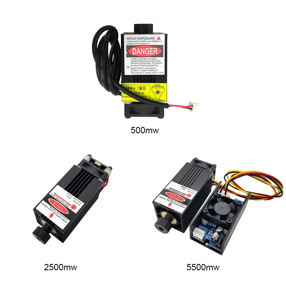 5500mW 450nm Blue-violet Light Laser Head for DIY Carving Engraving Machine Engraver Accessory
5500mW 450nm Blue-violet Light Laser Head for DIY Carving Engraving Machine Engraver Accessory