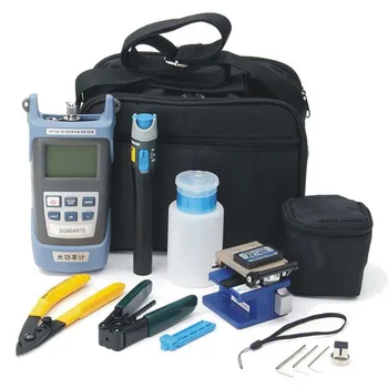 FC-6S Fiber Optic FTTH Tool Kit and Fiber Cleaver Optical Power Meter 10KM Visual Finder Locator Wire stripper 
FC-6S Fiber Optic FTTH Tool Kit and Fiber Cleaver Optical Power Meter 10KM Visual Finder Locator Wire stripper