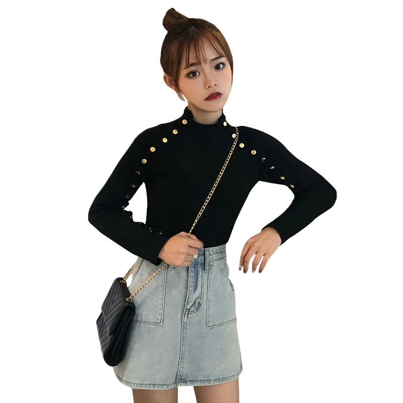 Women's Clothing Vintage crop top women Tops Button Stand long sleeve shirt women Tees Solid Chic New Spring Autumn T-Shirts
Women's Clothing Vintage crop top women Tops Button Stand long sleeve shirt women Tees Solid Chic New Spring Autumn T-Shirts