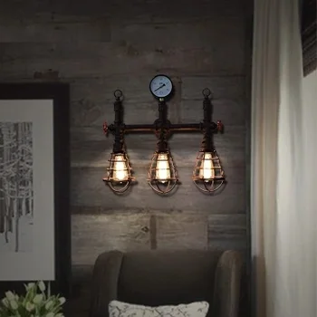 Loft Style Creative Water Pipe Lamp Industrial Vintage Wall Light Fixtures Indoor Retro Iron Edison Wall Sconce Lamparas Pared
Loft Style Creative Water Pipe Lamp Industrial Vintage Wall Light Fixtures Indoor Retro Iron Edison Wall Sconce Lamparas Pared