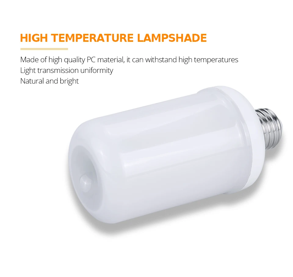 99 LEDs E27 Flame Lamps 9W 85-265V 4 Modes Ampoule LED Flame Effect Light Bulb Flickering Emulation Fire Light YellowBlue Flame (4)