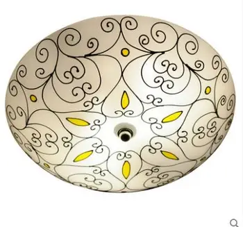 16inch Mediterranean Bohemia Flower Vine Pastoral Ceiling Light Round Glass Lampshade lamparas de techo abajur
16inch Mediterranean Bohemia Flower Vine Pastoral Ceiling Light Round Glass Lampshade lamparas de techo abajur