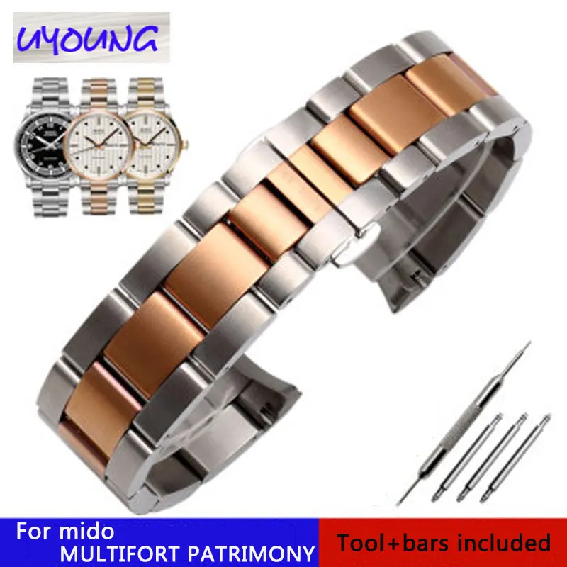 Replace for Mido Helmsman Series Stainless Steel Strap M025/M005430A/M005614A Steel Watch Chain 22mm Black 23mm gold bf gift
Replace for Mido Helmsman Series Stainless Steel Strap M025/M005430A/M005614A Steel Watch Chain 22mm Black 23mm gold bf gift