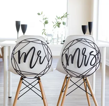 Modern Wedding Chair Signs Geometric Style for Bride and Groom Wedding Chairs, Minimalist Calligraphy Hanging Signs Set
Modern Wedding Chair Signs Geometric Style for Bride and Groom Wedding Chairs, Minimalist Calligraphy Hanging Signs Set