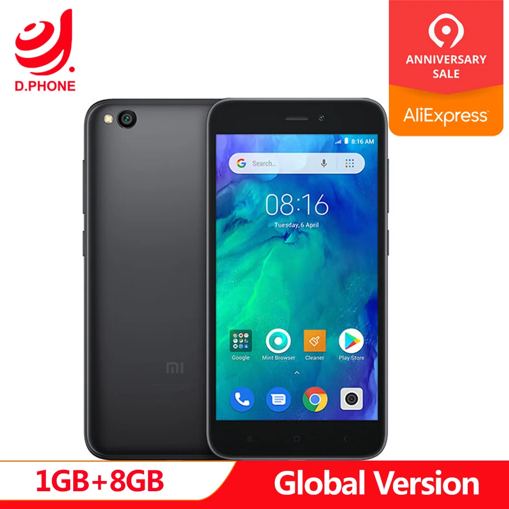 

In Stock Global Version Xiaomi Redmi GO 1GB RAM 8GB ROM Snapdragon 425 Quad Core 5.0" 4G LTE 8.0MP Camera 3000mAh Battery Phone