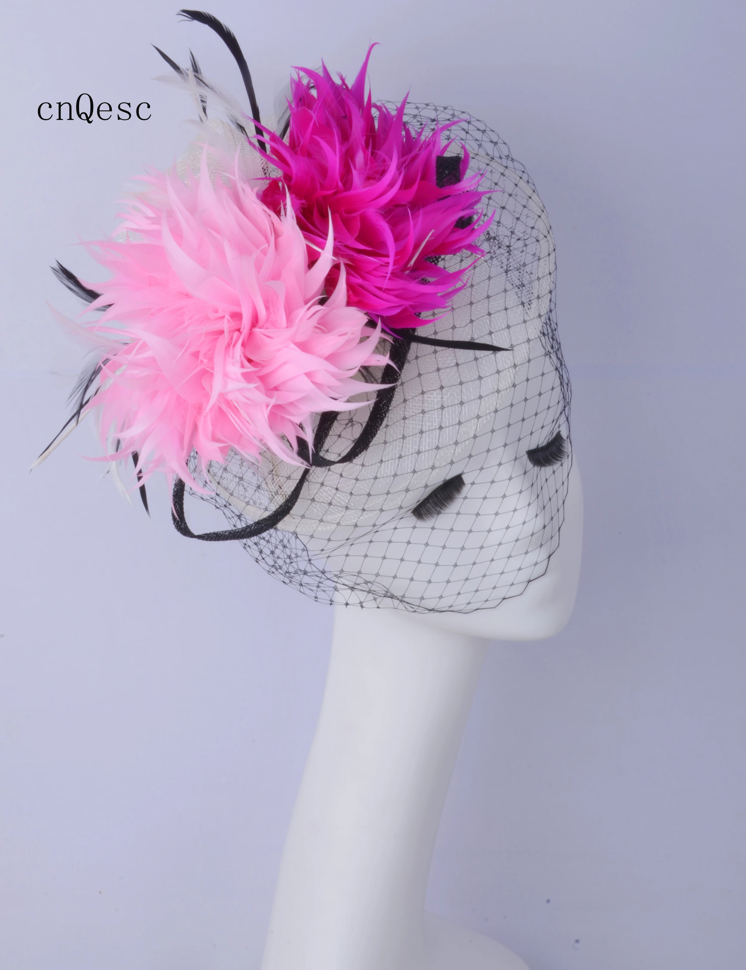 2019 Ivory pink fuchsia Women derby hat feather headband Sinamay fascinator hat for Races.
2019 Ivory pink fuchsia Women derby hat feather headband Sinamay fascinator hat for Races.