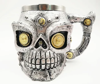 New Skull Mug Double Wall Stainless Steel 3D Skull Mugs Coffee Tea Bottle Mug Skull Knight Tankard Drinking Cup
New Skull Mug Double Wall Stainless Steel 3D Skull Mugs Coffee Tea Bottle Mug Skull Knight Tankard Drinking Cup