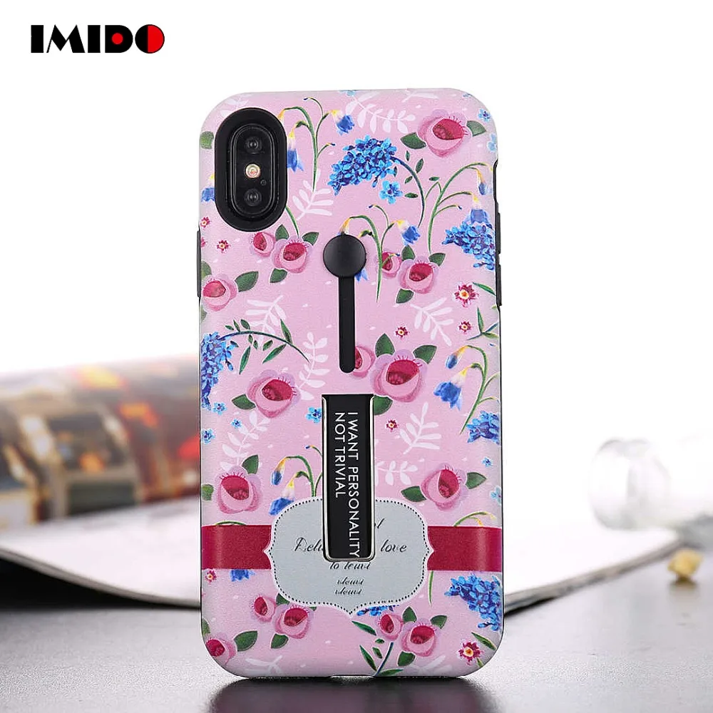 IMIDO Flower Painted Phone Case For iPhone 7 Plus Hide Ring Stand Holder Back Cover For iPhone X XR XS MAX 8 7 6 6S Plus Coque
IMIDO Flower Painted Phone Case For iPhone 7 Plus Hide Ring Stand Holder Back Cover For iPhone X XR XS MAX 8 7 6 6S Plus Coque