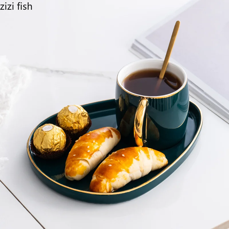 Creative Japanese-style ceramics Golden rim Coffee cup and saucer set Afternoon tea milk cup Dim sum dish Golden spoon
Creative Japanese-style ceramics Golden rim Coffee cup and saucer set Afternoon tea milk cup Dim sum dish Golden spoon