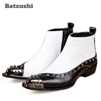 Batzuzhi Western Rock Black White Ankle Man Boots ITALY TYPE Increased Height Pointed High-top Man Leather Boots, Big EU38-46!
Batzuzhi Western Rock Black White Ankle Man Boots ITALY TYPE Increased Height Pointed High-top Man Leather Boots, Big EU38-46!