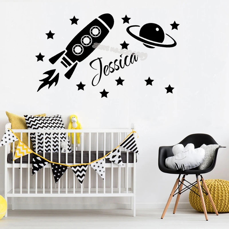 Rocket Stars Earth Space Theme Wall Sticker Personalised Custom Name Boy Baby Room Decal House Decor Children's Nursery EB632
Rocket Stars Earth Space Theme Wall Sticker Personalised Custom Name Boy Baby Room Decal House Decor Children's Nursery EB632