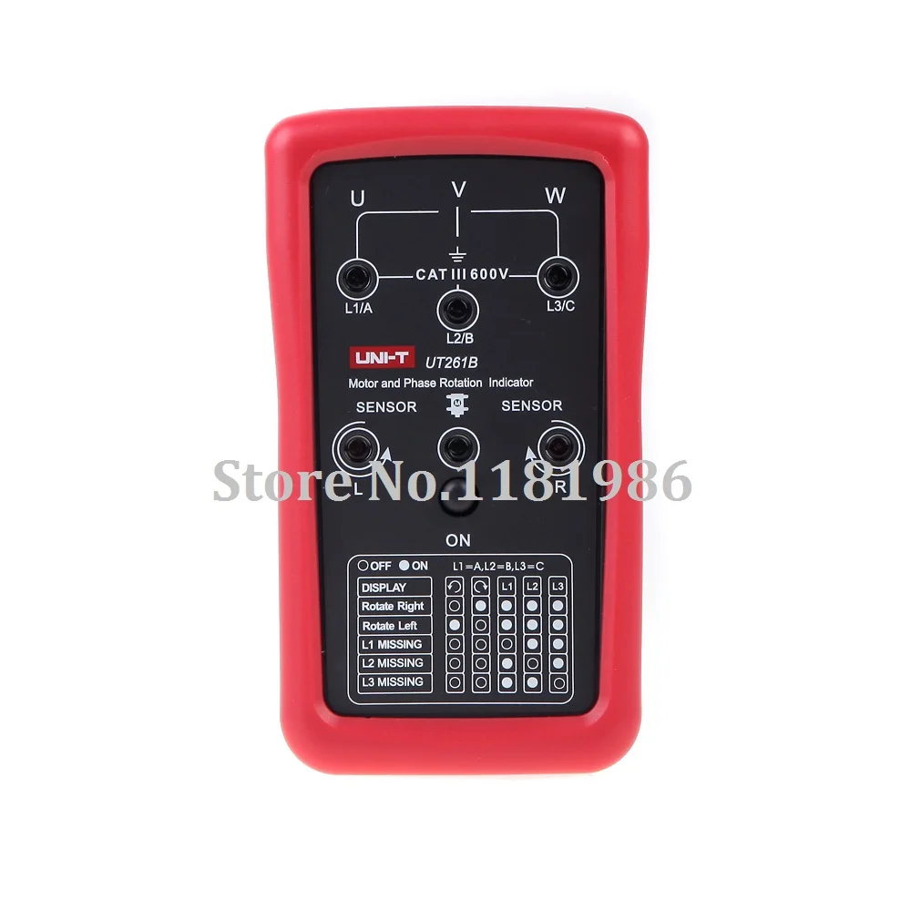 Phase Sequence and Motor Rotation Indicators Tester Meters New Electronic UNI-T UT261B
Phase Sequence and Motor Rotation Indicators Tester Meters New Electronic UNI-T UT261B