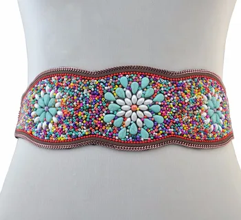 Handmade Waistbands Bohemian Ethnic Style Waist Belt Resin Beaded Flower Belly Chain Women Dress Dance Belt Body Chain Jewelry
Handmade Waistbands Bohemian Ethnic Style Waist Belt Resin Beaded Flower Belly Chain Women Dress Dance Belt Body Chain Jewelry