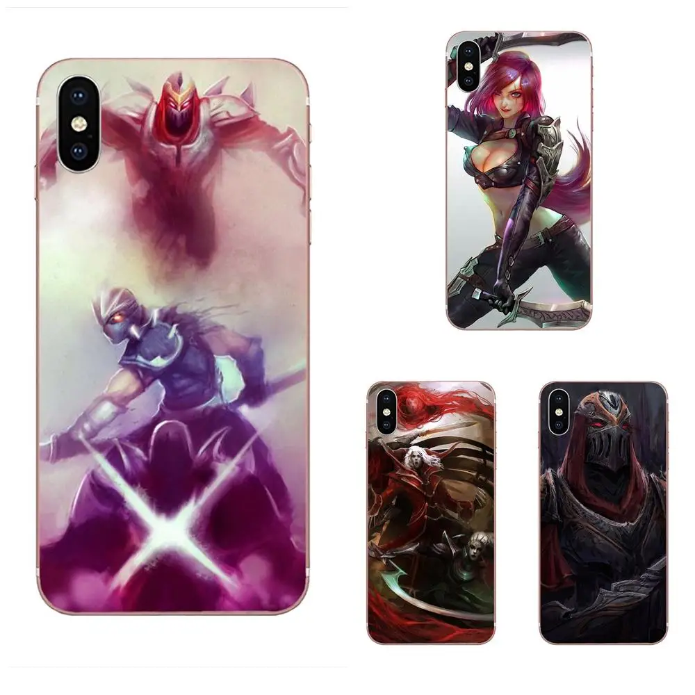 Zed LOL Лига Легенд для Apple iPhone 4 4s 5 5C 5S SE 6 6S 7 8 Plus X XS Max XR Мягкие силиконовые прозрачные