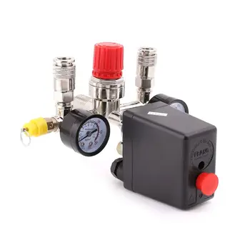 Air Compressor Pressure Control Switch Valve 0.5-1.25MPa With Manifold Regulator & Gauges
Air Compressor Pressure Control Switch Valve 0.5-1.25MPa With Manifold Regulator & Gauges