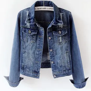 Plus size 6XL!spring autumn hole denim jacket women long-sleeved short paragraph slim single breasted jeans coat
Plus size 6XL!spring autumn hole denim jacket women long-sleeved short paragraph slim single breasted jeans coat