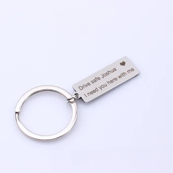 

Custom Name Keychain Drive Safe I Need You Here With Me Engraved Heart Key Holder Lover Couples Best Friends Family Keyring Gift