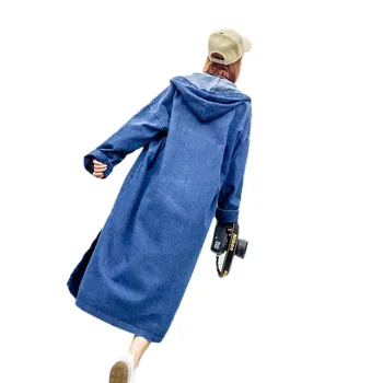 Spring Denim Coat Women 2019 Fashion Denim Trench coat Autumn Loose Casual Long Trench coat Hooded Lady Outerwear Oversize JIA04
Spring Denim Coat Women 2019 Fashion Denim Trench coat Autumn Loose Casual Long Trench coat Hooded Lady Outerwear Oversize JIA04