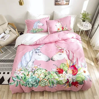 Kids twin size bedding set Garland unicorn duvet cover set Single size Girl bedclothes 3D Bed set the best gift
Kids twin size bedding set Garland unicorn duvet cover set Single size Girl bedclothes 3D Bed set the best gift