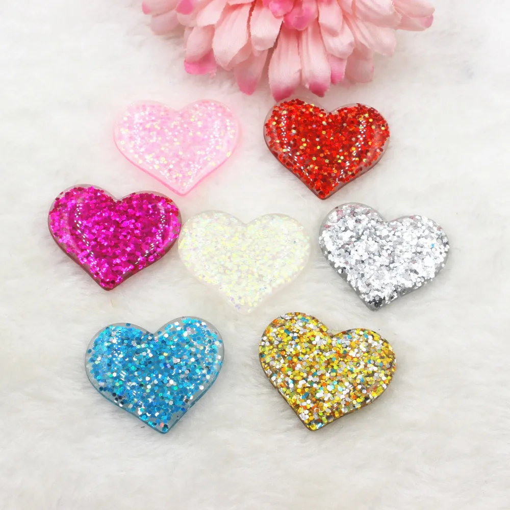 30pcs/lot DIY heart with glitter in it mix colors resin cabochons accessories
30pcs/lot DIY heart with glitter in it mix colors resin cabochons accessories