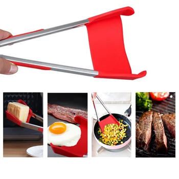 Clever Tongs 2-in-1 Kitchen Spatula & Tongs Non-stick Heat Resistant Dishwasher Safe Silicone Special Clip Shovel for Pan
Clever Tongs 2-in-1 Kitchen Spatula & Tongs Non-stick Heat Resistant Dishwasher Safe Silicone Special Clip Shovel for Pan