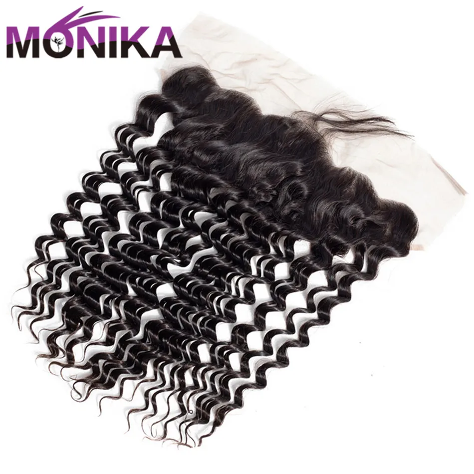 Brazilian Deep Wave 134 Lace Frontal Ear to Ear Closure FreeMiddleThree Part Frontal with Baby Hair Monika 100% Human Hair (1)