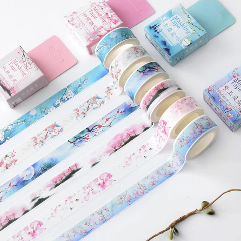 Boxed Washi Tape Set Sticky Masking Paper Tapes DIY Decor Colored Scrapbooking Office Stationery Decorative Adhesive Tape 1PCS
Boxed Washi Tape Set Sticky Masking Paper Tapes DIY Decor Colored Scrapbooking Office Stationery Decorative Adhesive Tape 1PCS