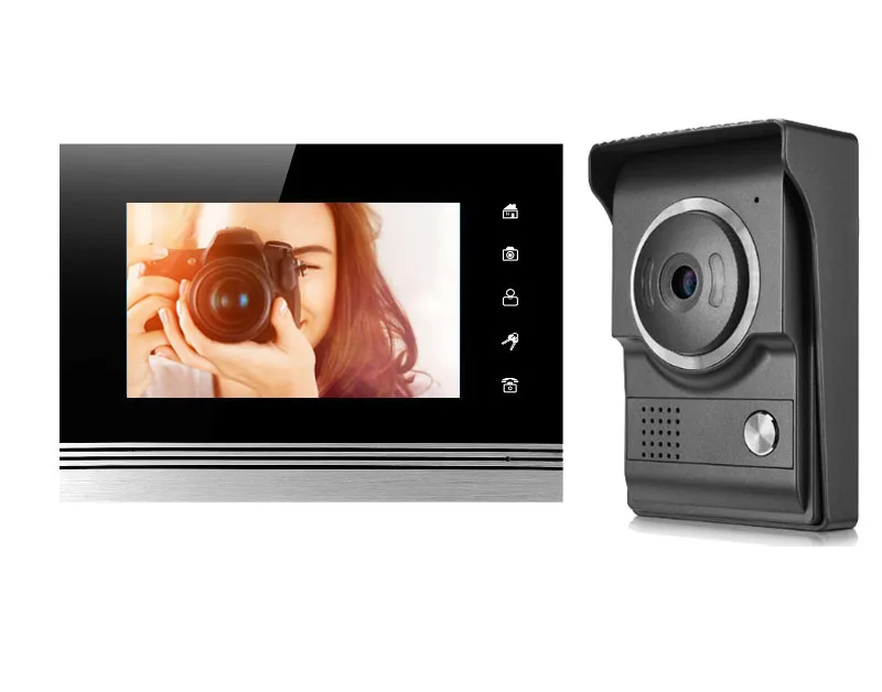 Intercom Doorbell 7''TFT LCD Video Door Phone System Metal Touch Key Indoor Monitor w/t Recording function 700TVL IR Camera
Intercom Doorbell 7''TFT LCD Video Door Phone System Metal Touch Key Indoor Monitor w/t Recording function 700TVL IR Camera