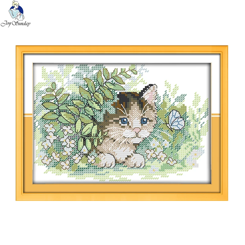 Joy sunday animal style The cat and the butterfly stamped or counted fabric cross stitch pattern kits with chart
Joy sunday animal style The cat and the butterfly stamped or counted fabric cross stitch pattern kits with chart