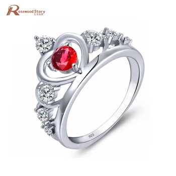 Love Heart Design Fashion Women Crown Ring White Gold Solid 925 Silver Ruby Wedding Jewelry Crystal July Birthstone Ring
Love Heart Design Fashion Women Crown Ring White Gold Solid 925 Silver Ruby Wedding Jewelry Crystal July Birthstone Ring