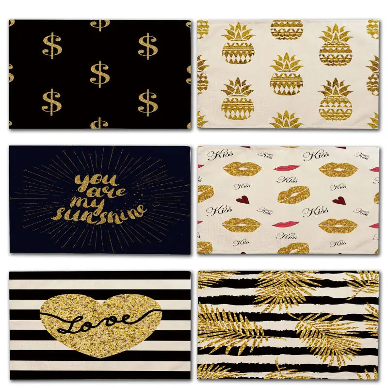 1Pcs Bronzing Pattern Kitchen Placemat Dining Table Mat Drink Coaster Cotton Linen Pads Bowl Cup Mats 42*32cm Home Decor MG0033
1Pcs Bronzing Pattern Kitchen Placemat Dining Table Mat Drink Coaster Cotton Linen Pads Bowl Cup Mats 42*32cm Home Decor MG0033