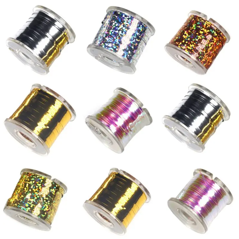 1 Spool Fly Tying flat mylar Tinsel Flash Tape for classic streamer patterns and flashback nymphs
1 Spool Fly Tying flat mylar Tinsel Flash Tape for classic streamer patterns and flashback nymphs