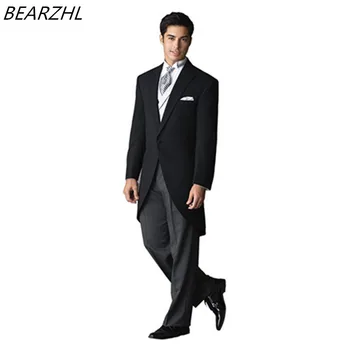 Wedding groom tuxedo for men suit long tail dress custom made suits dinner 2020 black wear
Wedding groom tuxedo for men suit long tail dress custom made suits dinner 2020 black wear