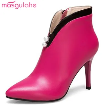 Masgulahe large size 34-43 fashion ankle boots pearl pointed toe autumn winter boots womens thin heels ladies cow leather boots
Masgulahe large size 34-43 fashion ankle boots pearl pointed toe autumn winter boots womens thin heels ladies cow leather boots