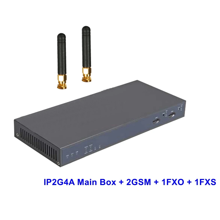 IP2G4A 2G1O1S Asterisk GSM IP PBX Ready Analog SIP IAX2 Server With modules for 2GSM&1FXO&1FXS Supports up to 2GSM 4FXO/FXS |