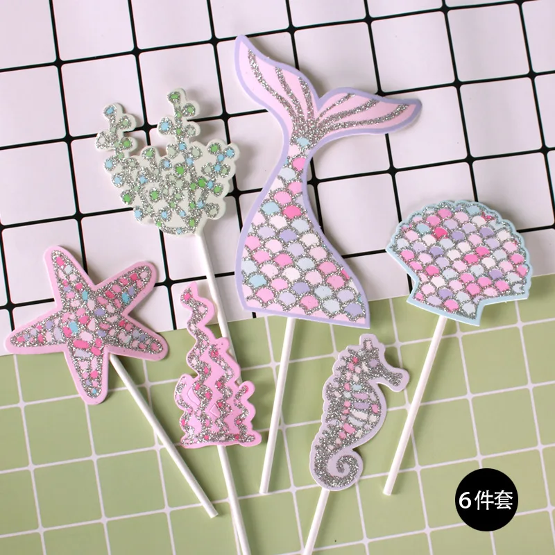 Little Mermaid Cake Toppers Fantasy Marine Ttheme Birthday Cake Decoration Topper Happy Birthday Party Kid Baby Shower Supplies
Little Mermaid Cake Toppers Fantasy Marine Ttheme Birthday Cake Decoration Topper Happy Birthday Party Kid Baby Shower Supplies