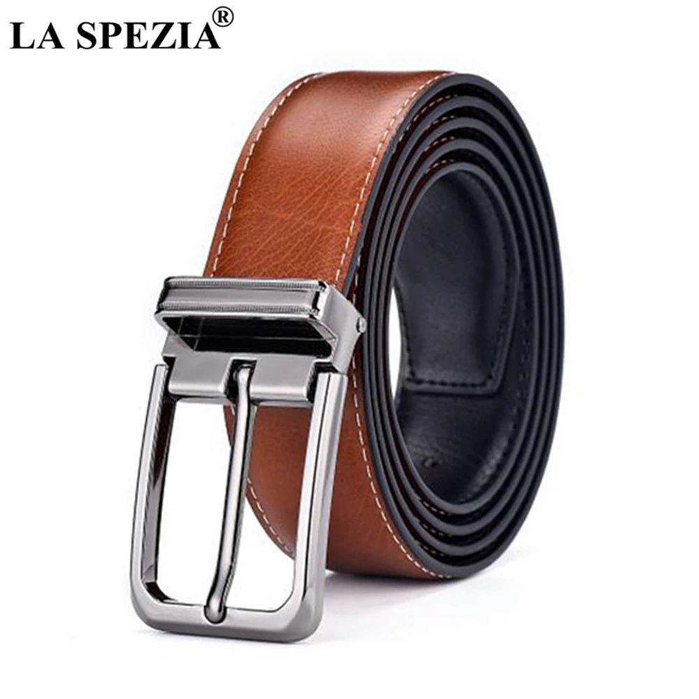 LA SPEZIA Double Sided Genuine Leather Belt Male Brown Black Men Casual High Quality Belt Pin Buckle Real Leather Belts for Men
LA SPEZIA Double Sided Genuine Leather Belt Male Brown Black Men Casual High Quality Belt Pin Buckle Real Leather Belts for Men