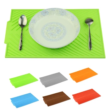 Square Silicone Dish Drying Mat Premium Heat Resistant Cushion Pad Table Mat Self-Draining Drying Mat 39cm x 25cm x 0.5cm
Square Silicone Dish Drying Mat Premium Heat Resistant Cushion Pad Table Mat Self-Draining Drying Mat 39cm x 25cm x 0.5cm