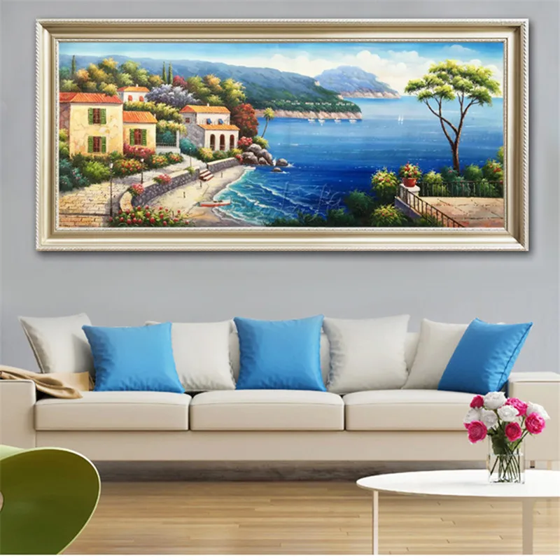 Hand-painted Mediterranean Sea view room painted the sitting room decorates a wall painting on the canvas art wallpaper image 33
Hand-painted Mediterranean Sea view room painted the sitting room decorates a wall painting on the canvas art wallpaper image 33